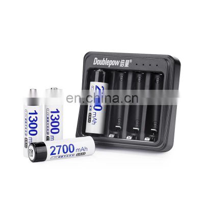Portable 4 Slots 1.2V Recharge AA AAA batteries charger with LED indicator display for nimh rechargeable aa and aaa batteries