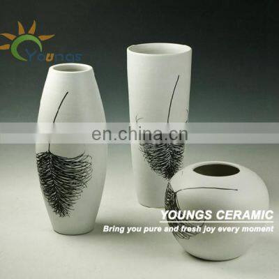 Fashion Orange Ceramic Vase Home Decoration Pieces