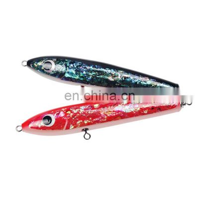 Fishing Stick Baits Top Water  GT Tuna Trolling Lure abalone pencil wooden lure