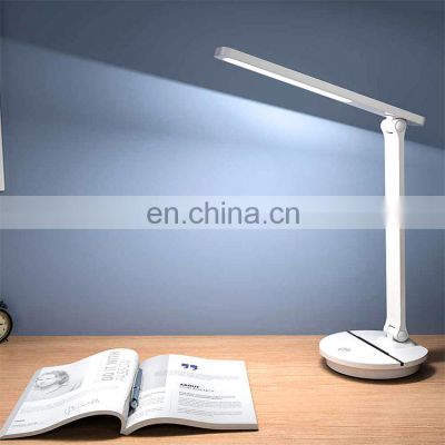USB Rechargeable Room Office Modern Portable Folding Study Desk Lamp Timing 3 Color Temperature Adjustable LED Table Light
