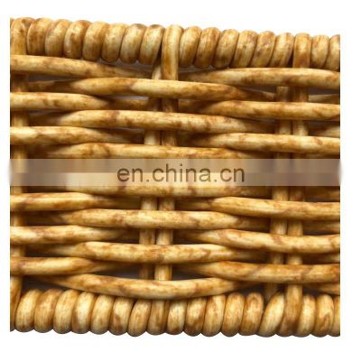 Synthetic solid Round Plastic Rattan Resin Wicker Material For fruit basket