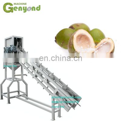 tender young green coconut half cutting machine