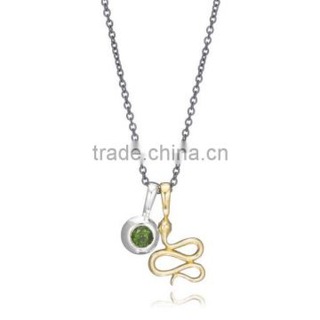 Fashion Gold Jewelry Stainless Steel Gold Plated Snake Charm For Necklace