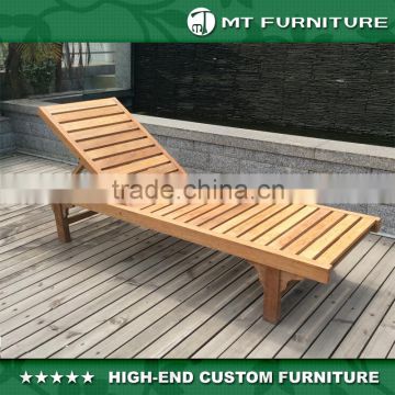 China Factory Price Wooden Outdoor Patio Furniture Sun Lounger