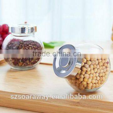 Cheap price sauce seasoning bottle of storage tank bottle glass jar and joyful small jam jar sugar pot