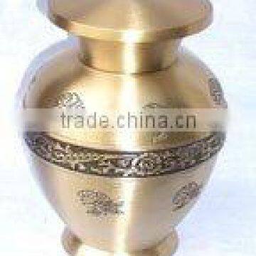 Brass cremation urn