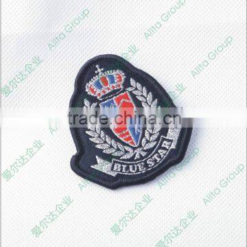 Sliver Thread custom embroidered patch