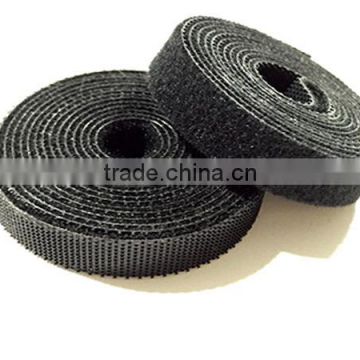 High quality black back to back double side hook loop tape