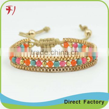 High quality and low price leather cord with gemstone bracelet picture jasper 1 row                        
                                                                                Supplier's Choice
