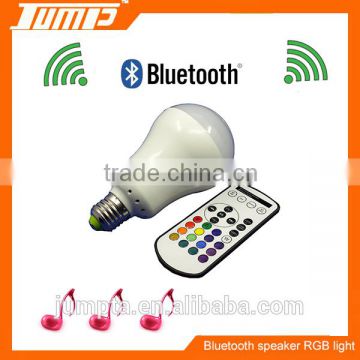 Popular E27 11W color change bluetooth speaker RGB LED light