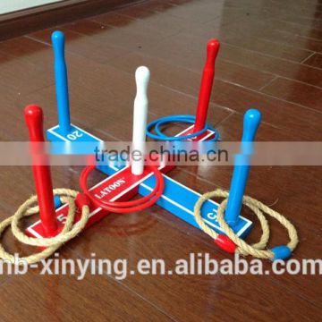 Hot selling Wooden Ring Toss Game 5 Quoits game set