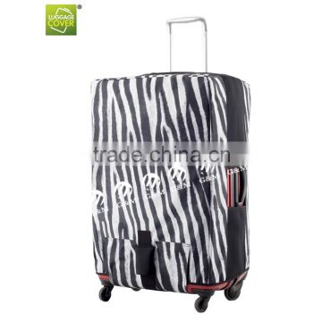 Luggage cover protecting luggage canvas fabric luaage cover with zebra-stripe printing so hot