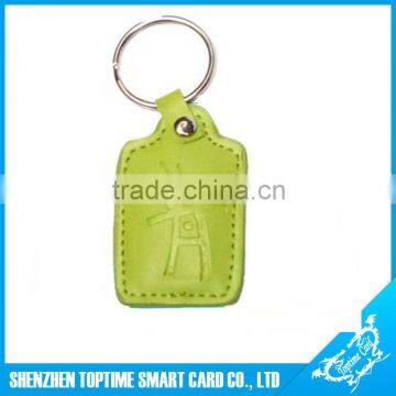 Leather RFID keychain