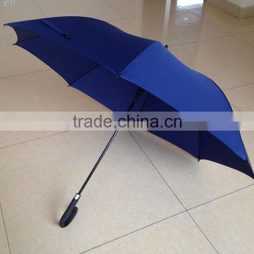 27inch high quality gift golf umbrella-royal blue-curved handle