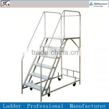 Supermarket steel Climbing Ladder with wheels