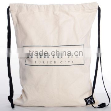 Cotton fabric gift bag draw string custom logo cotton bag canvas bag
