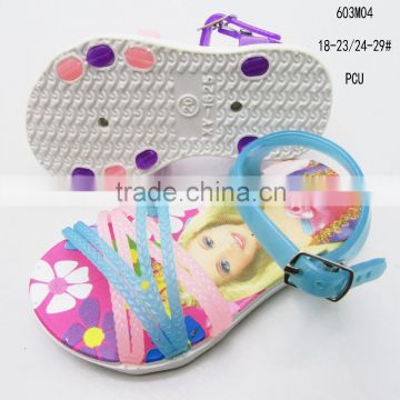 New arrival comfortable PCU girls sandals shoes
