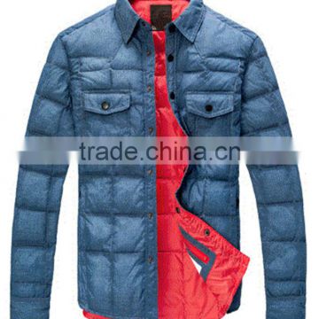 2016 Spring shirt style down jacket