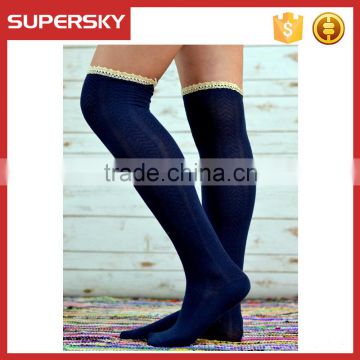 A-91 sexy girls over the knee lace socks over the knee high socks with lace ruffle sexy thigh high lace boot socks