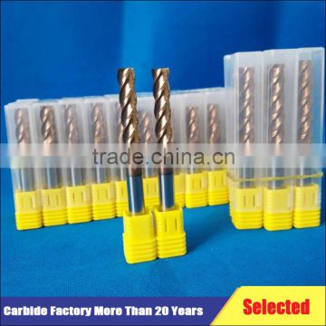 4 Flutes Carbide Endmill for Stainless Steel Milling,solid carbide 4 flute square endmill