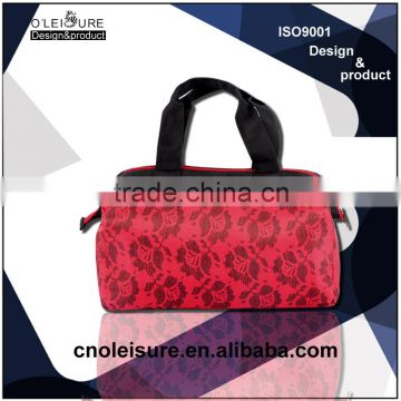 China alibaba manufacturers hopping bag lunch bag/boxes cooler bag flower printing bags cooler fitness lunch box cooler bag