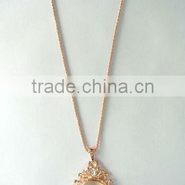 18K Gold plating pendant cat-eyes pendant fashion necklace three colors