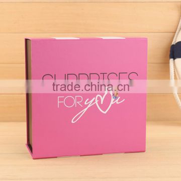 Custom nice folding paper packaging purple hat boxes