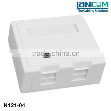 Lancom CE factory customized LOGO printed Surface Wall Mount Box for RJ45 Cat6 1ports