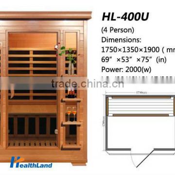 fashion design 4 person wooden infrared kit sauna