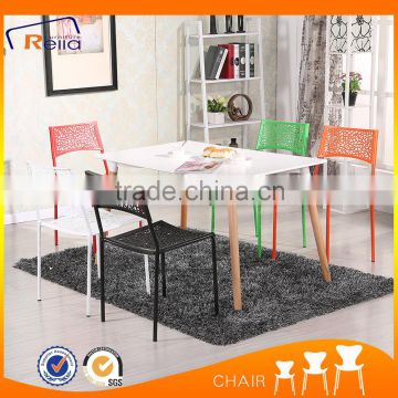Hot selling stackable plastic dinning chair cafe chair