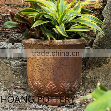 Antique Brown Rustic Pot Garden