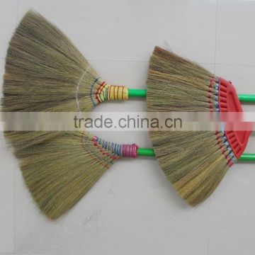 grass broom with wood stick pvc