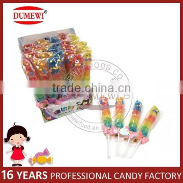 HALAL Colorful Mini Bear Shape Fruit Jelly Lollipop Candy