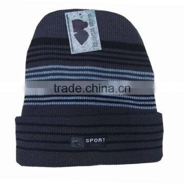 knitted high quality sports beanie hat polar fleece cheap beanie hats