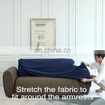 Wholesale cheap designer 3 seat recliner armless elastic sofa cover