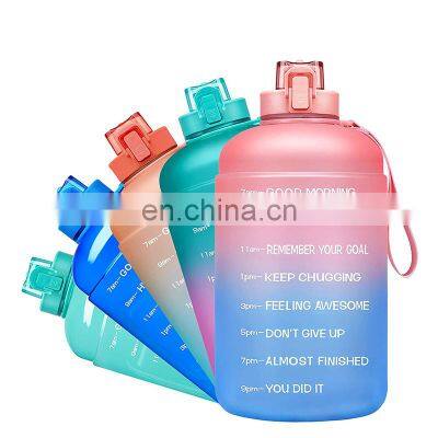 128oz high quality creative transparent plastic drinking transparent leak proof 1 gallon water bottle jug