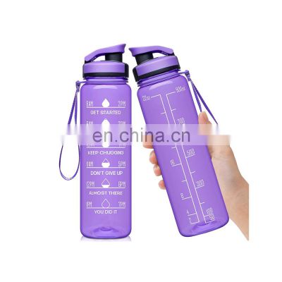 Wholesale BPA free custom widely used eco-friendly sport time marker frosted plastic bottles 500ml