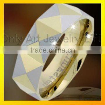 mens gold plated tungsten carbide finger rings