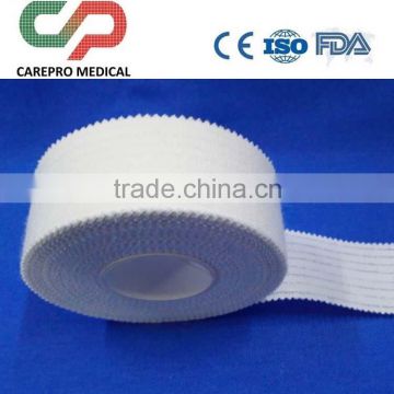 High compression, non-elastic breathable line on cotton Sports tape ,CE ISO FDA proved