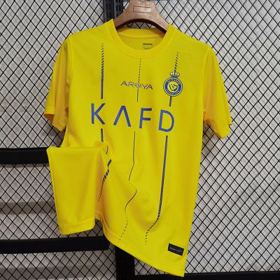Riyadh Yellow No. 7 Cristiano Ronaldo jersey 2324 season home fan edition 10 Mane player edition football jersey customization
