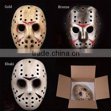 Factory High Quality Halloween Resin killer Jason Hockey Mask Freddy vs Jason Resin Mask Halloween Decoration And Gift Life size