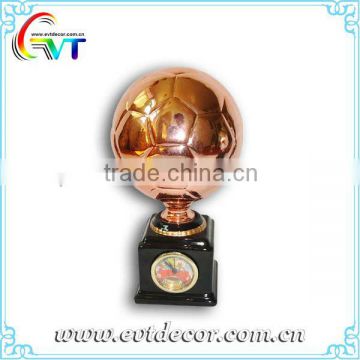 Soccer Award Trophy With Clock