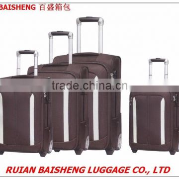 BS6809 2015 new design soft trolley case/Zip luggage/Soft Luggage/eva luggage/eva suitcase/four wheels trolle case