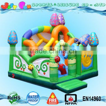 enchanted forest bouncing castles,colorful interactive inflatable bouncer,kids playground