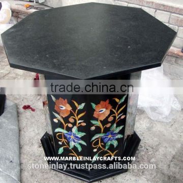 Decorative Marble Black Inlay Table Base