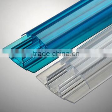 XINHAI polycarbonate profile manufacturer policarbonite U accessory made in China