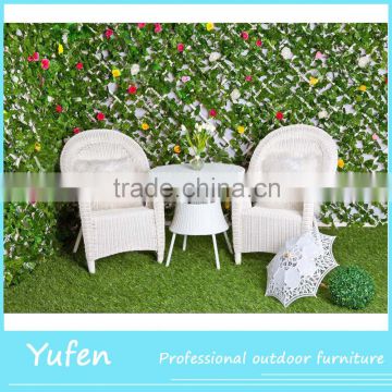White rattan furniture garden line patio set