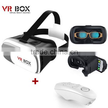 2016 Newest Virtual Reality Glasses With Remote Bluetooth Control Google Cardboard VR BOX 3D Glasses for Iphone Smart Phone