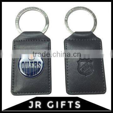 Good quality Dark Grey Leather custom key chain