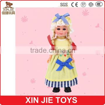 France plastic girl doll wholesale plastic doll with France costume plastic national doll in stock